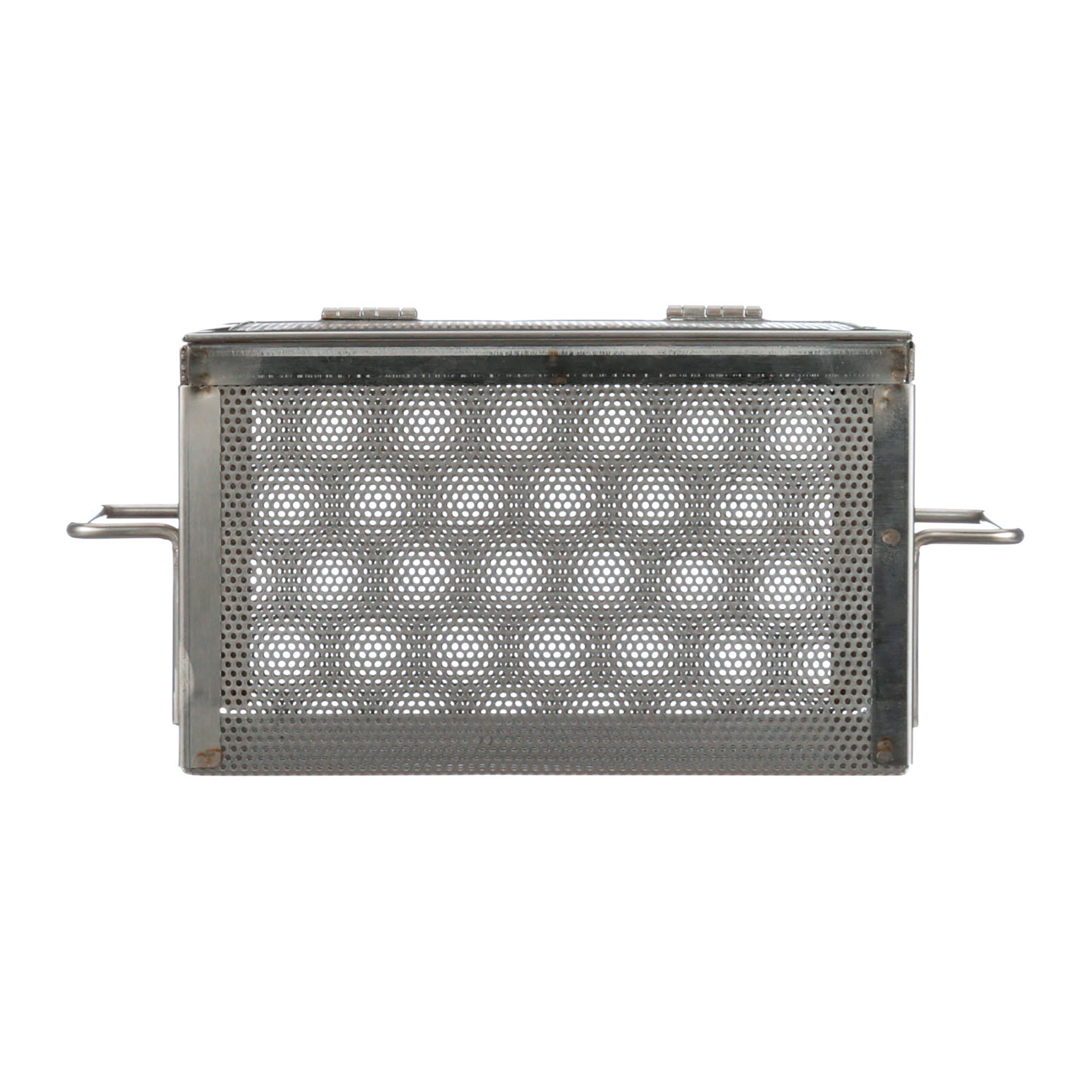Marlin Stainless Steel Rectangular Mesh Basket with Handle, Natural Finish, 8.70in.L x 10.57in.W x 6.25in.H